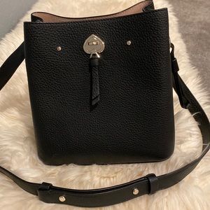 Like new Kate Spade black pebble bucket purse